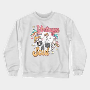 "Vintage Soul" Skull & Mushrooms Crewneck Sweatshirt